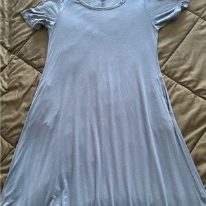 Light Blue Short Sleeve Dress